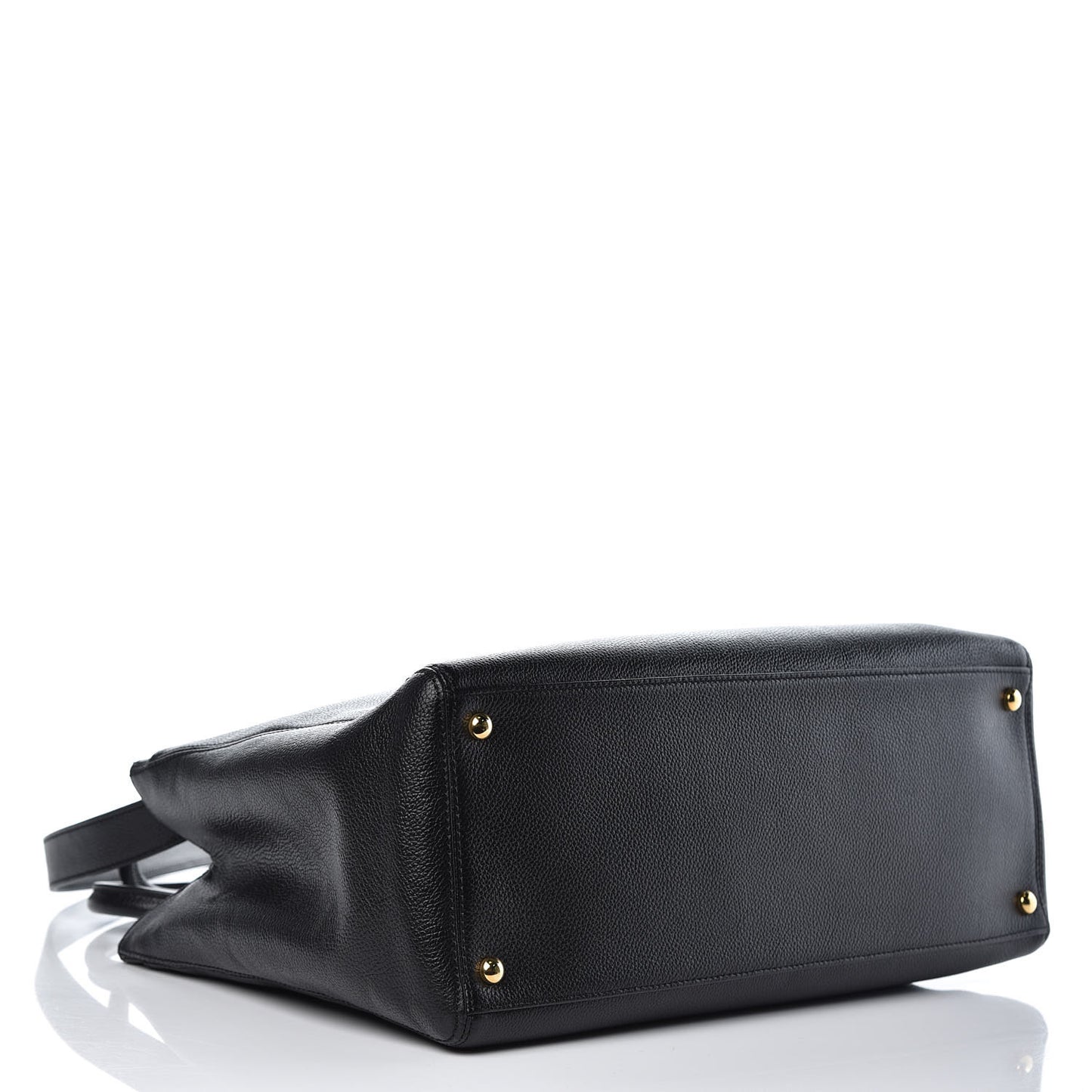 Calfskin Cerf Shopper Tote Black