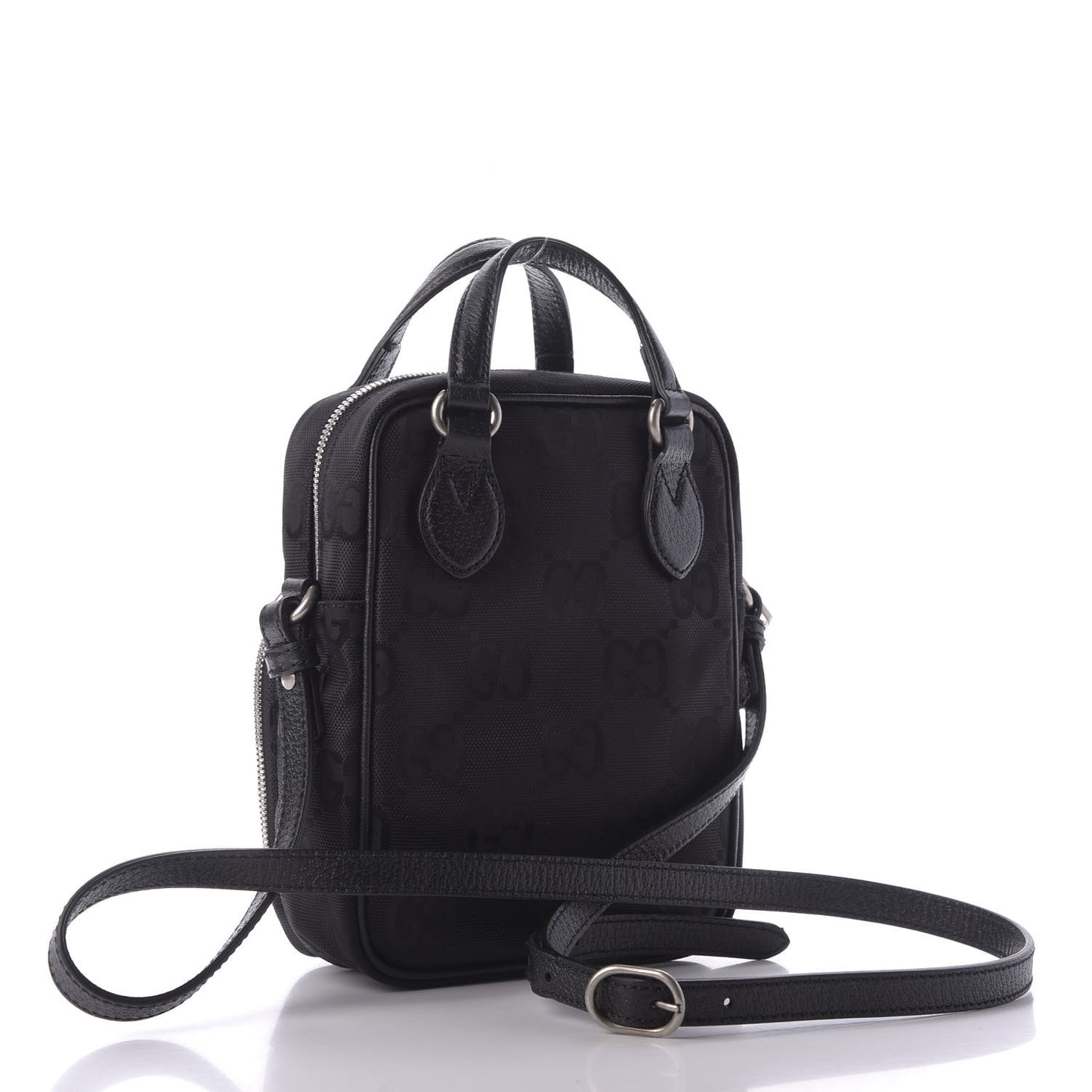 Econyl Nylon Monogram Off The Grid Shoulder Bag Black