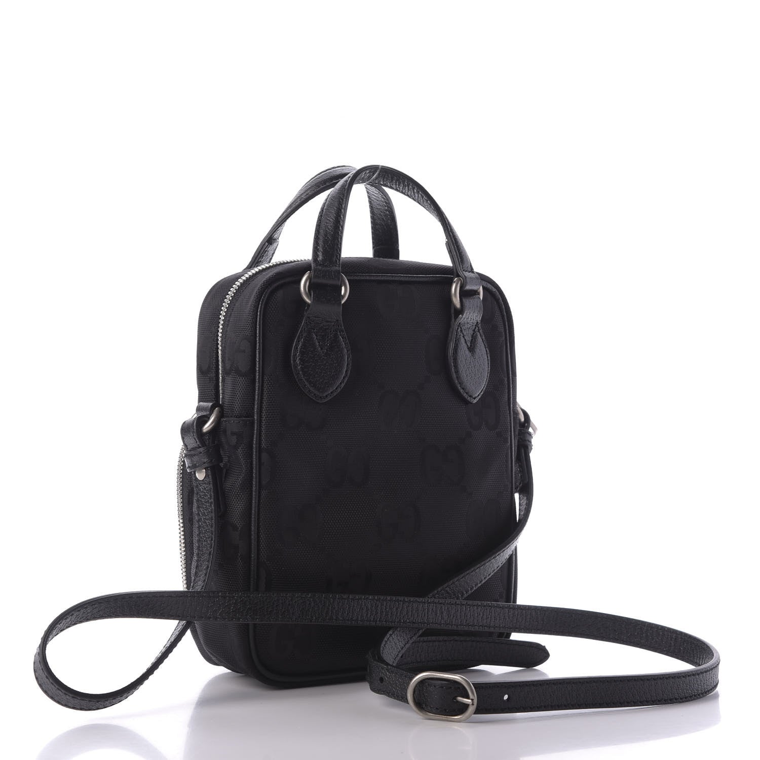 Gucci Econyl Nylon Monogram Off The Grid Shoulder Bag Black 3 of 10