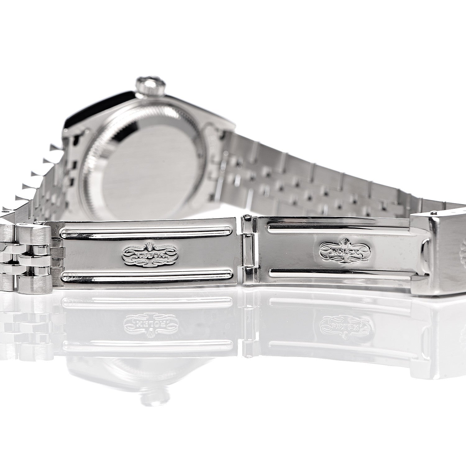 Rolex Stainless Steel 18K White Gold Diamond 26mm Oyster Perpetual Datejust Watch Silver Jubilee 79174 6 of 8