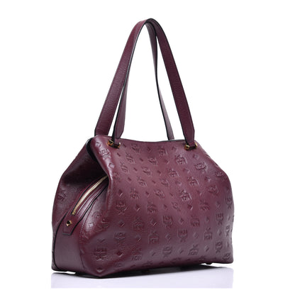 MCM Calfskin Ottomar Monogram Essential Hobo Rustic Brown 3 of 8
