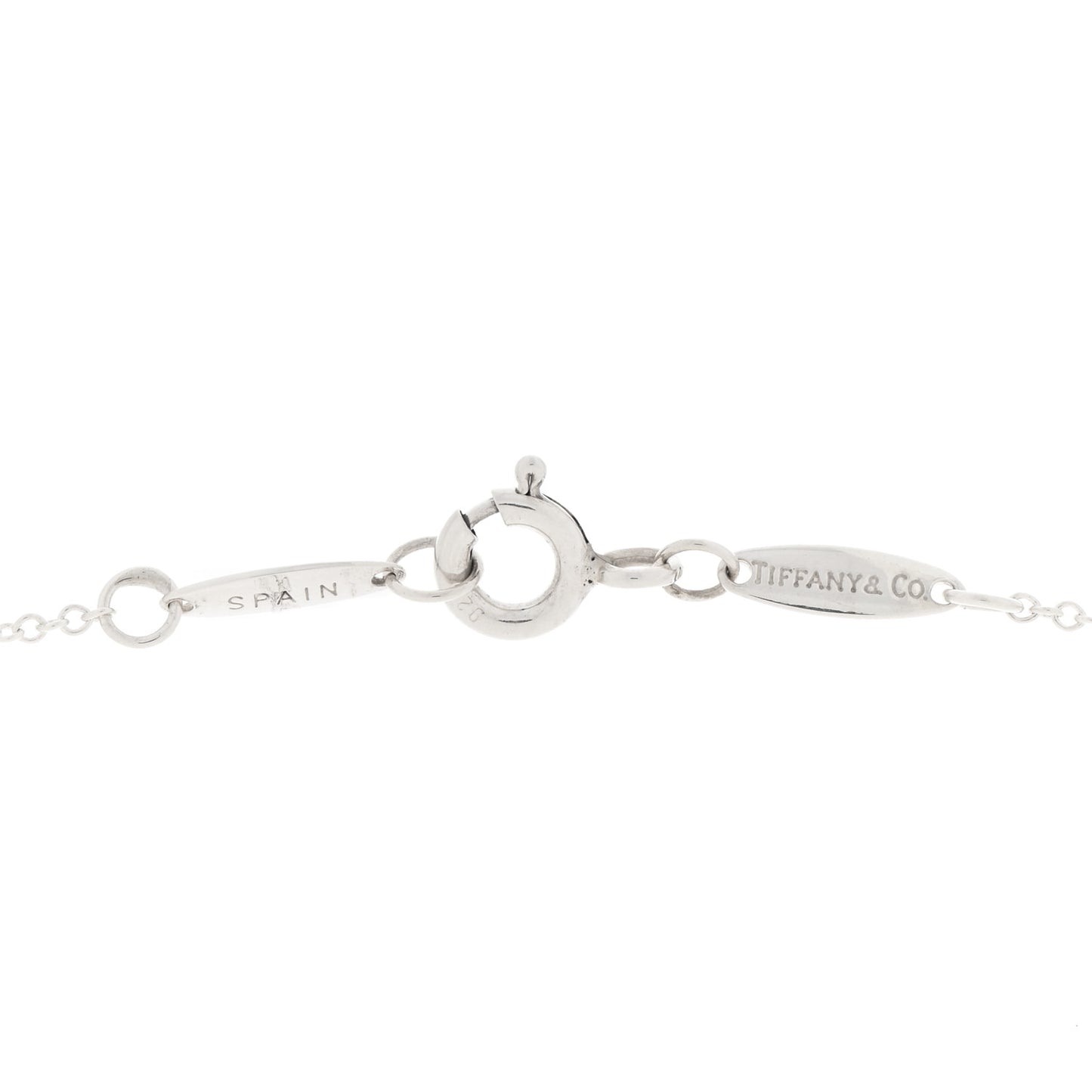 Sterling Silver Diamond Elsa Peretti Cross Pendant Necklace