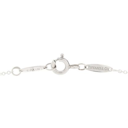 Tiffany Sterling Silver Diamond Elsa Peretti Cross Pendant Necklace 3 of 4
