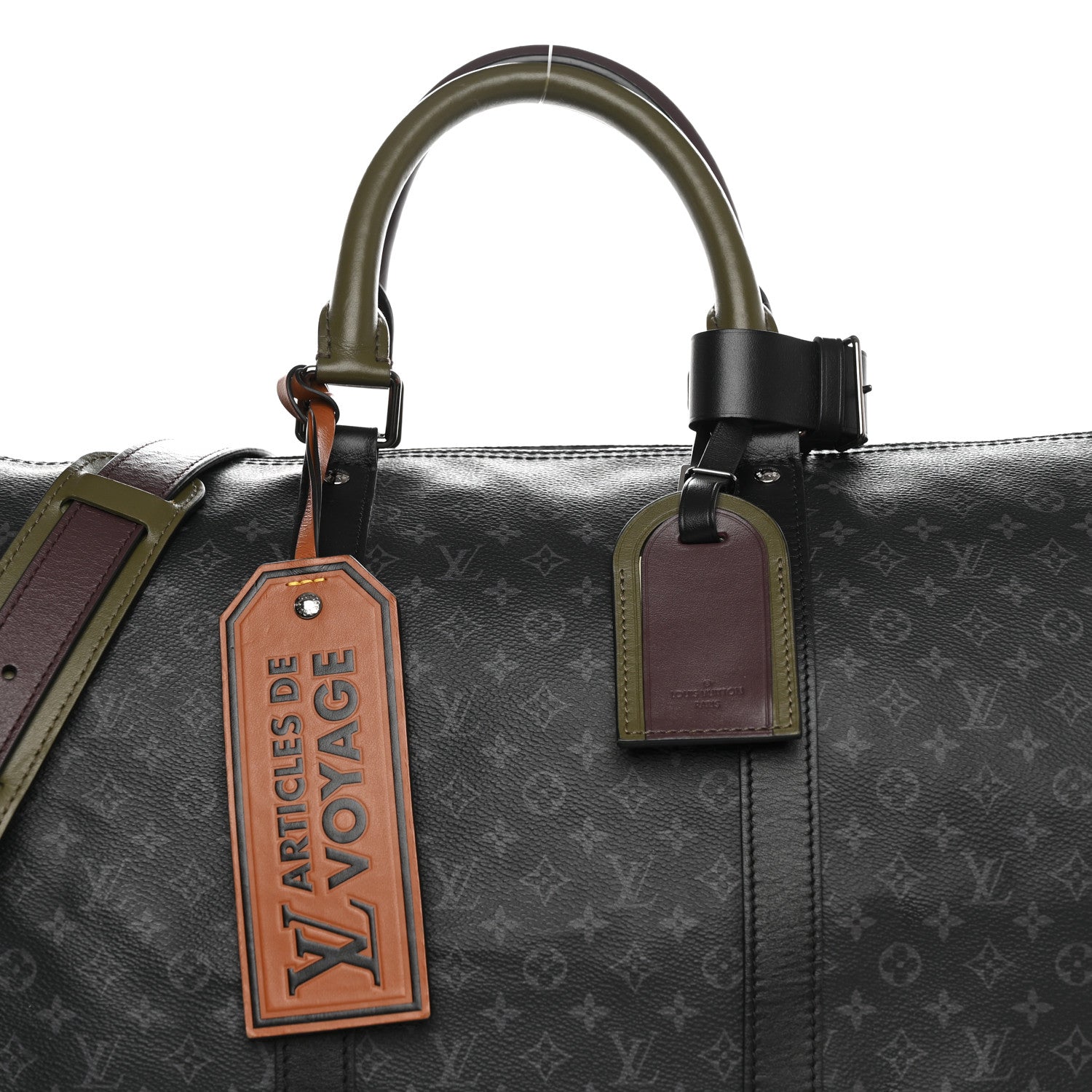 Louis Vuitton Monogram Eclipse Patchwork Keepall Bandouliere 50 6 of 12