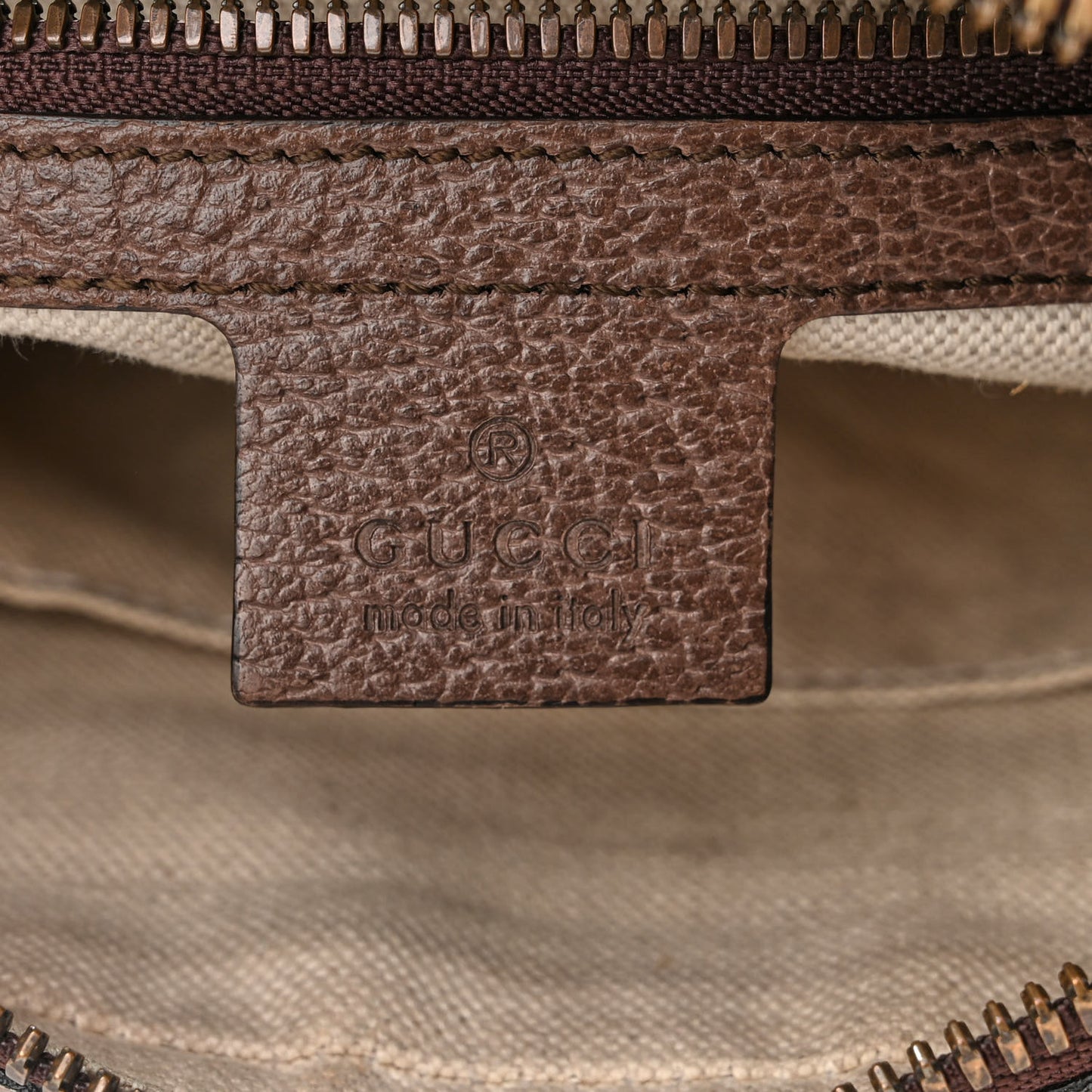 Soft GG Supreme Monogram Medium Ophidia Belt Bag Dark Brown