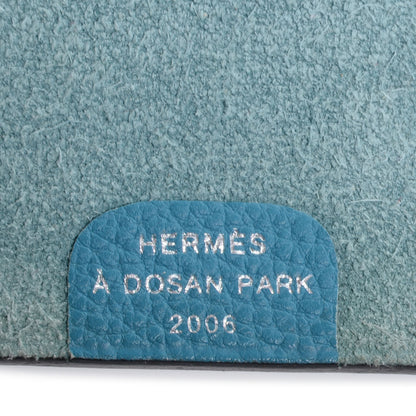 Hermes Togo Ulysse Mini Notebook Cover Blue Jean 6 of 8