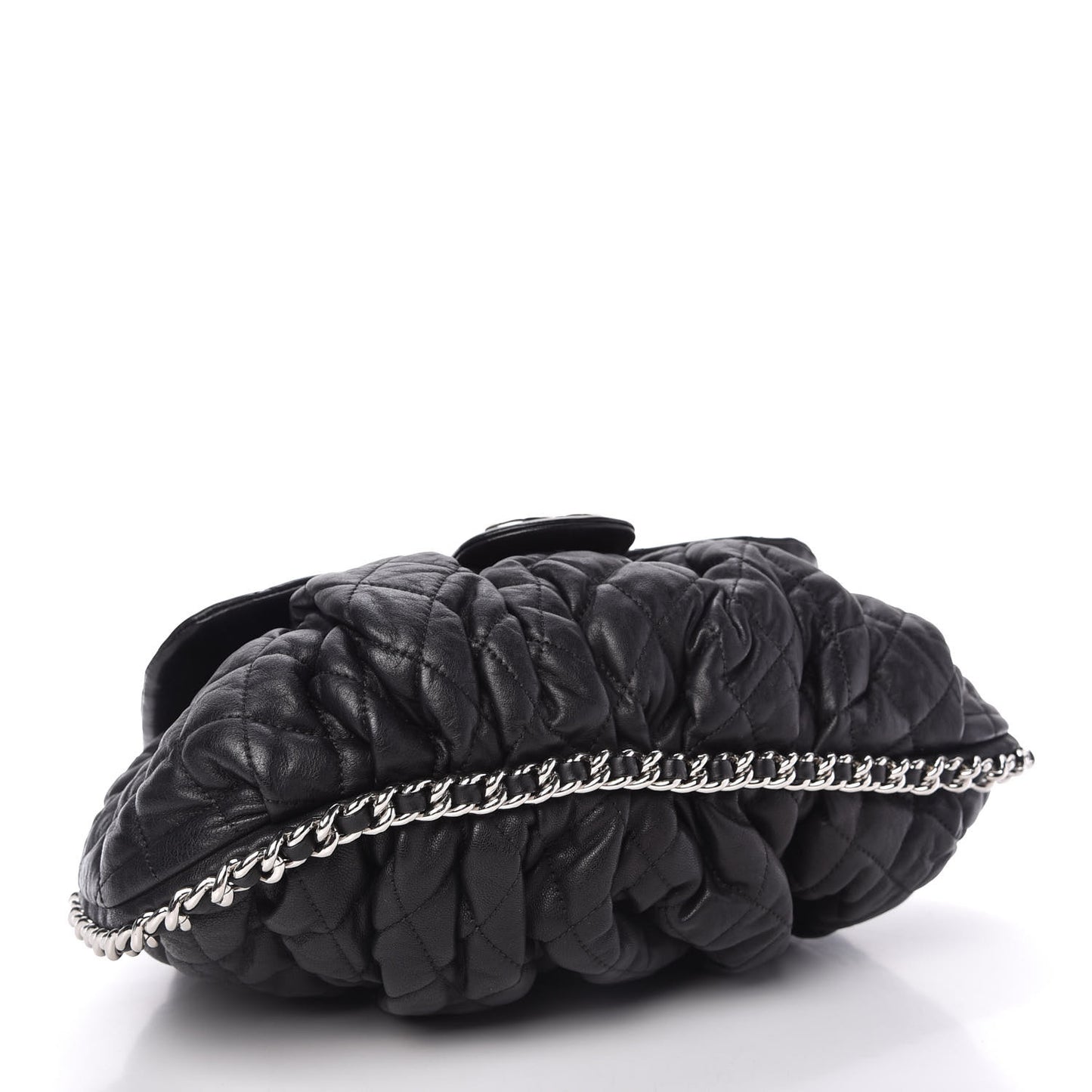 Washed Lambskin Quilted Large Chain Around Messenger