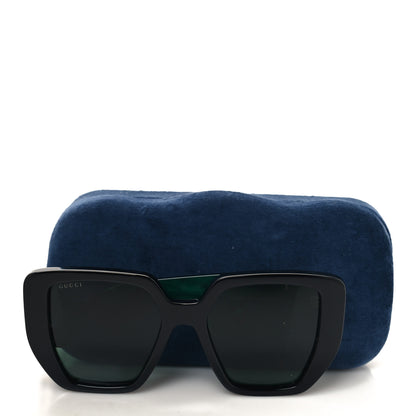 Gucci Acetate Square Frame Sunglasses GG0956S Green Black 8 of 8
