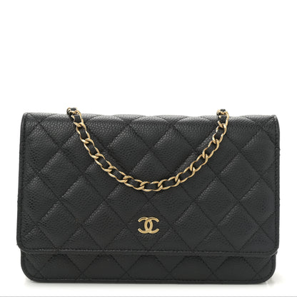 Chanel Caviar Quilted Wallet on Chain WOC Black 1 of 11