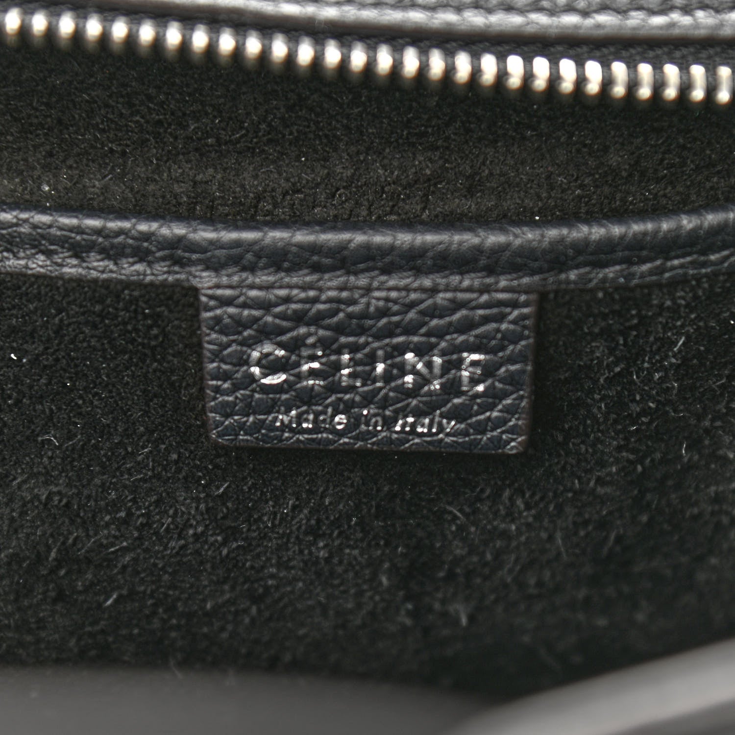Celine Drummed Calfskin Nano Luggage Black 6 of 13