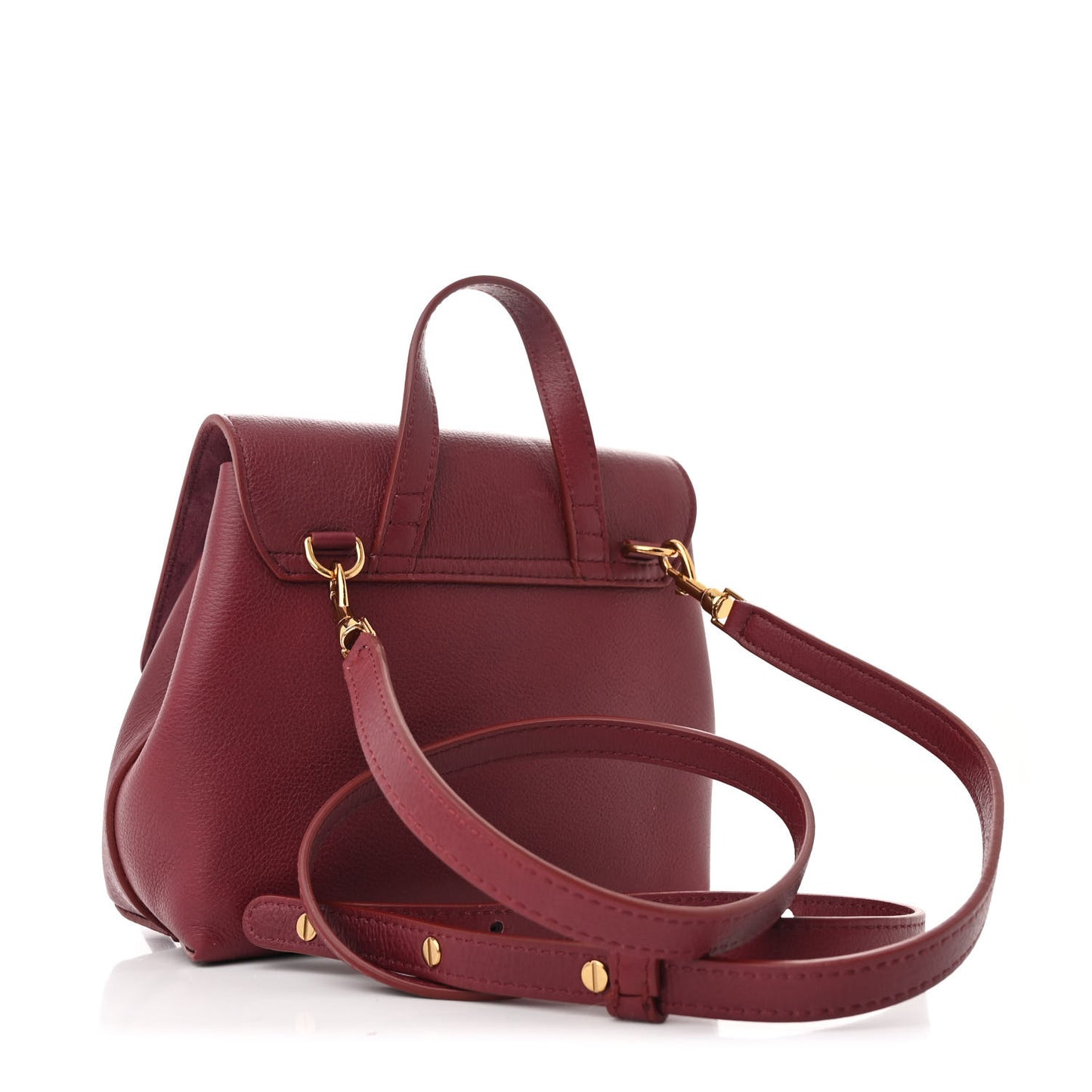 Calfskin Mini Soft Lady Bag Claret
