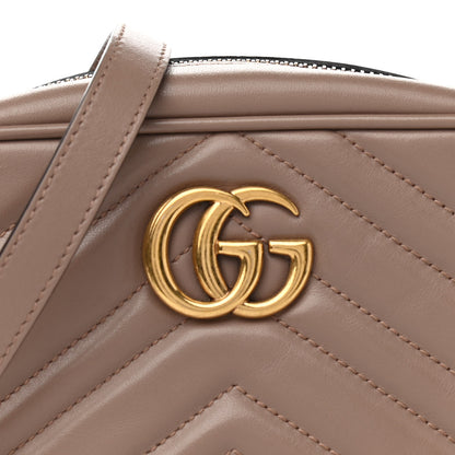 Gucci Calfskin Matelasse Mini GG Marmont Chain Shoulder Bag Porcelain Rose 8 of 10