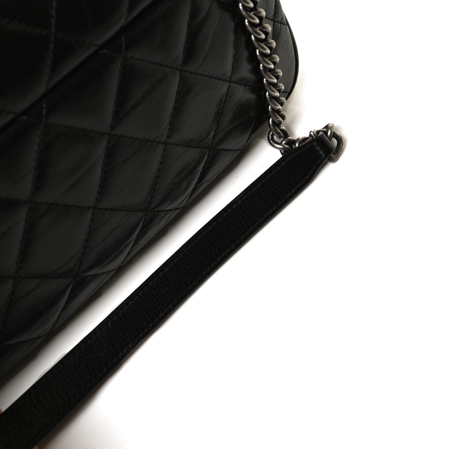 Chanel Glazed Calfskin Medium Duo Color Flap Black 14 of 17
