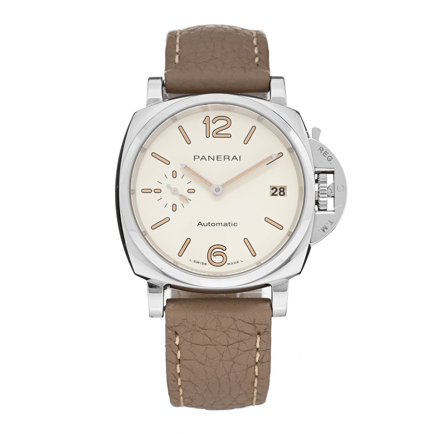 Panerai Stainless Steel Calfskin 38mm Luminor Piccolo Due Automatic Watch PAM01043 1 of 5