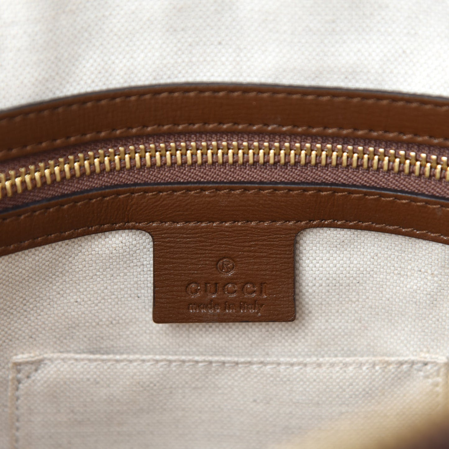 GG Supreme Monogram Horsebit 1955 Top Handle Bag Beige Brown Sugar