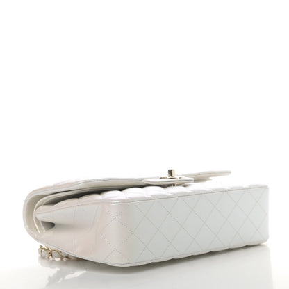 Chanel Iridescent Lambskin Quilted Medium Double Flap Ivory 4 of 11
