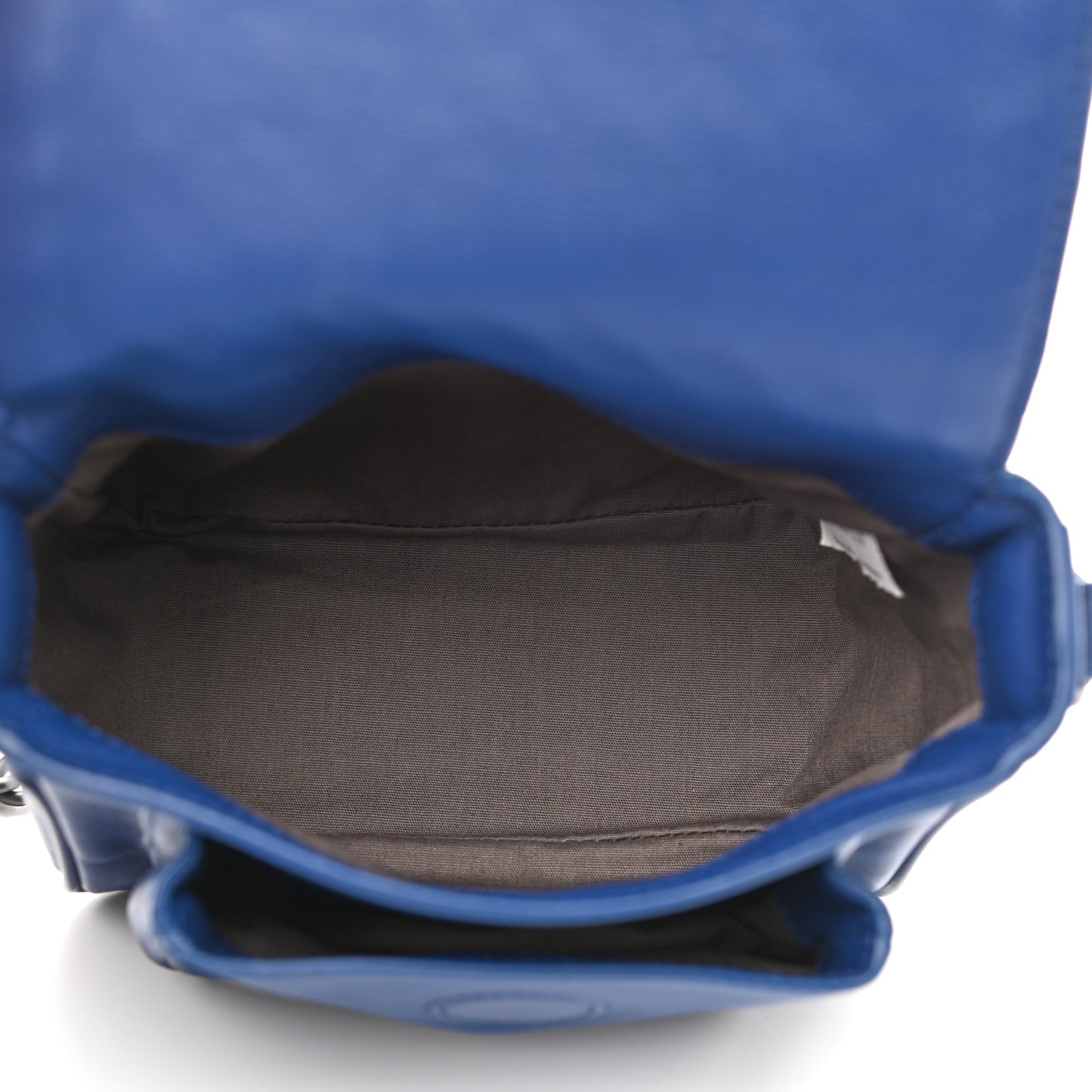 Nappa Intrecciato Mini Saddle Crossbody Blue