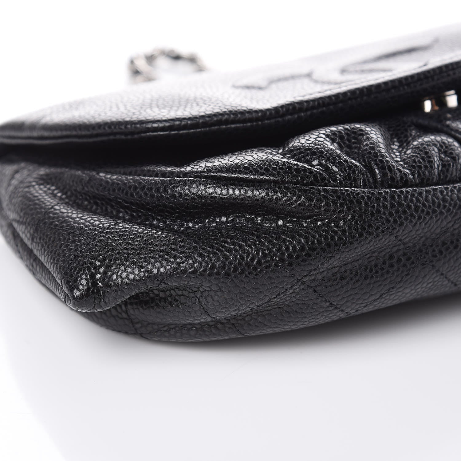 Chanel Caviar Half Moon Wallet On Chain WOC Black 8 of 11