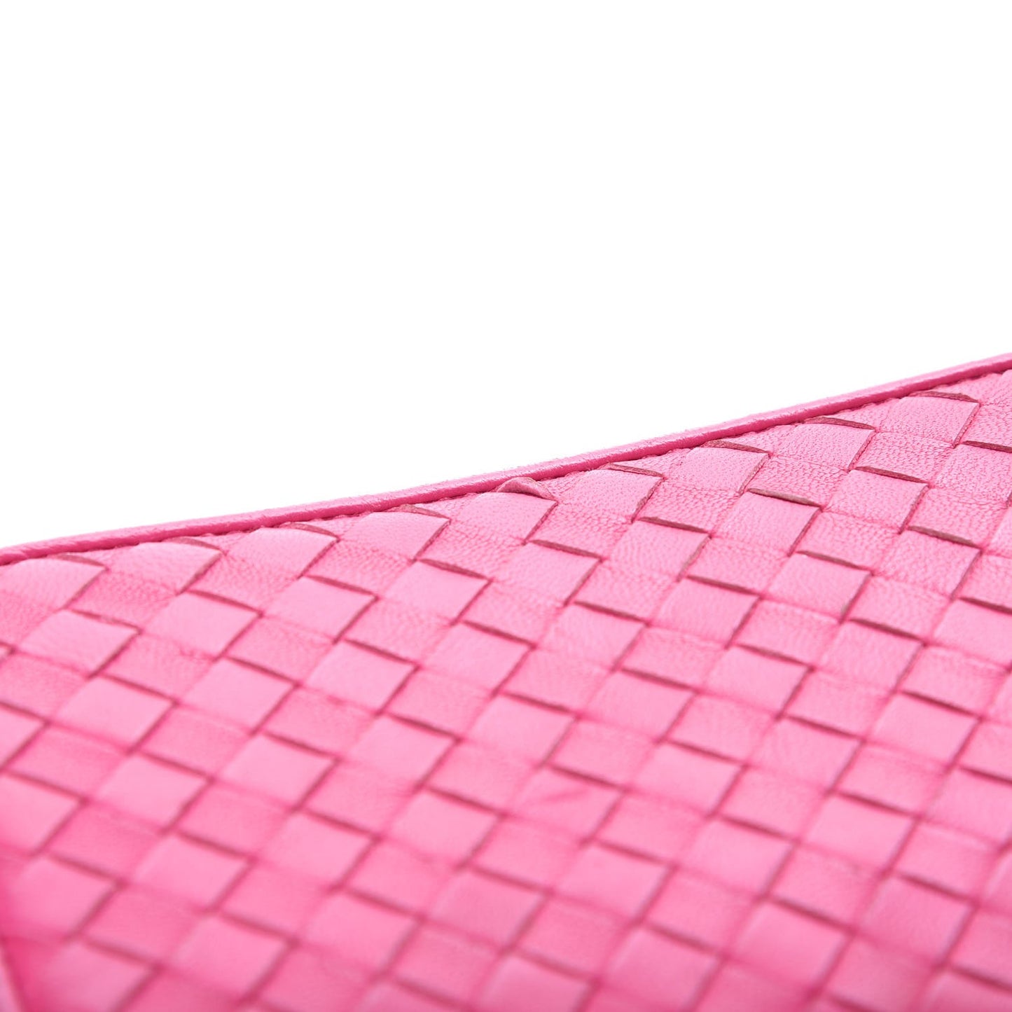 Nappa Intrecciato Zip Around Wallet Pink