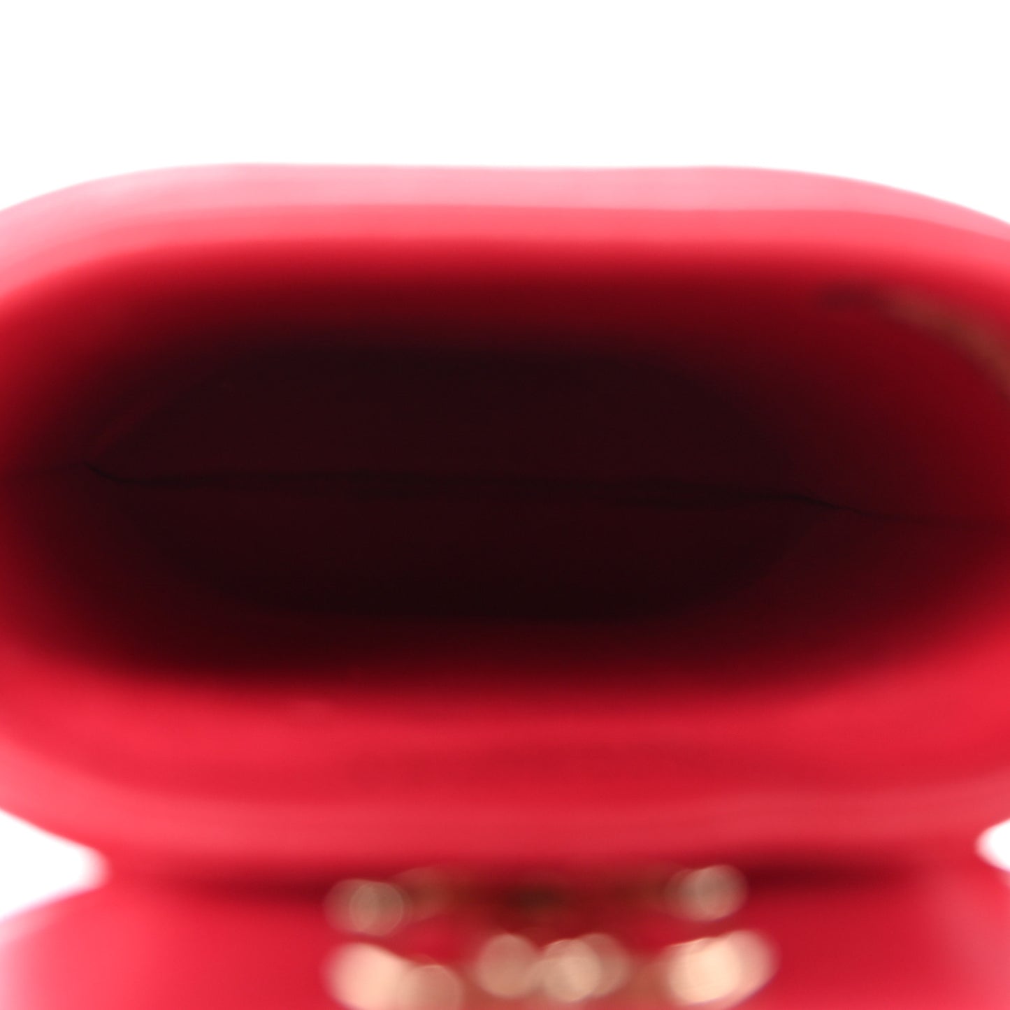 Lambskin Chain Around Phone Holder Red
