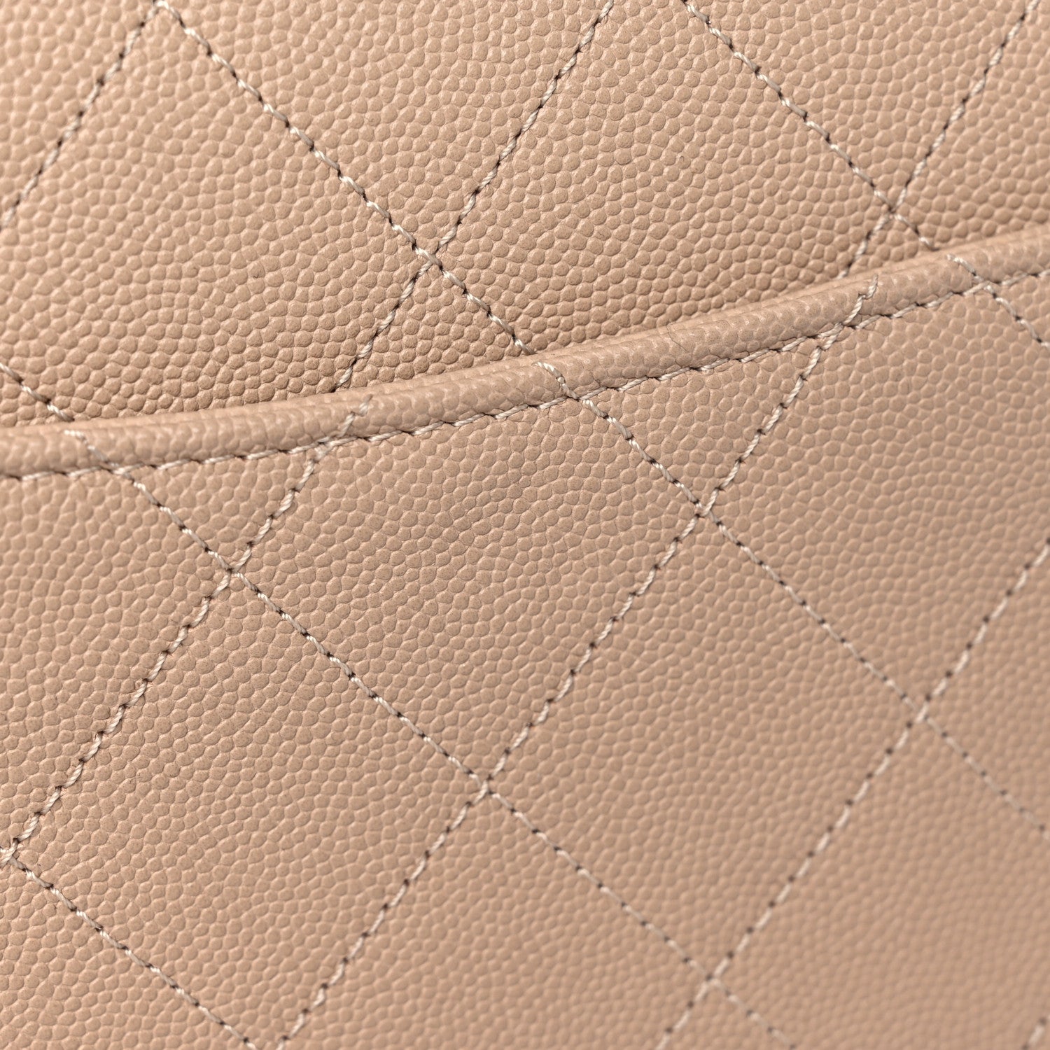 Chanel Caviar Suede Stitched Lady Coco Flap Beige 10 of 13