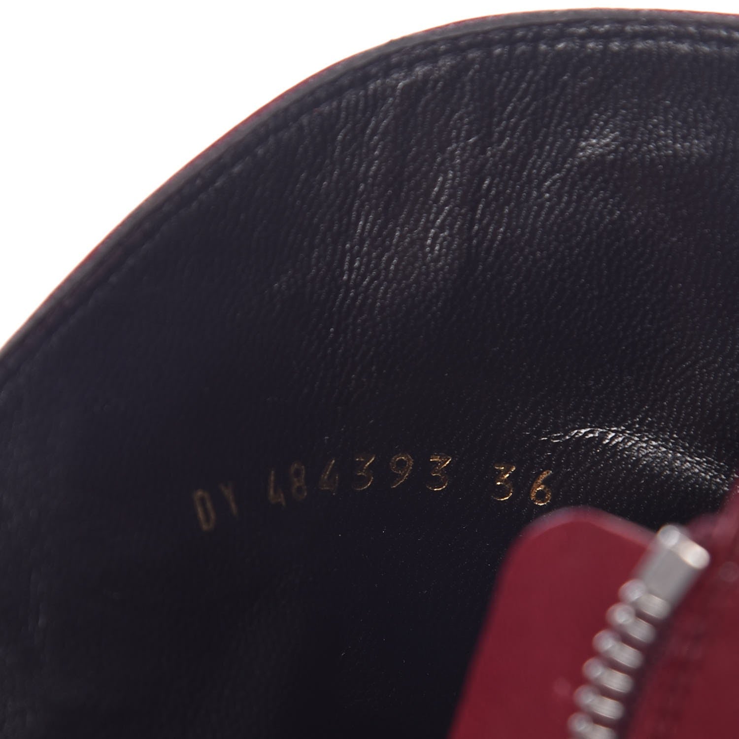 Saint Laurent Calfskin Niki Zip Boots 36 French Burgundy 7 of 9