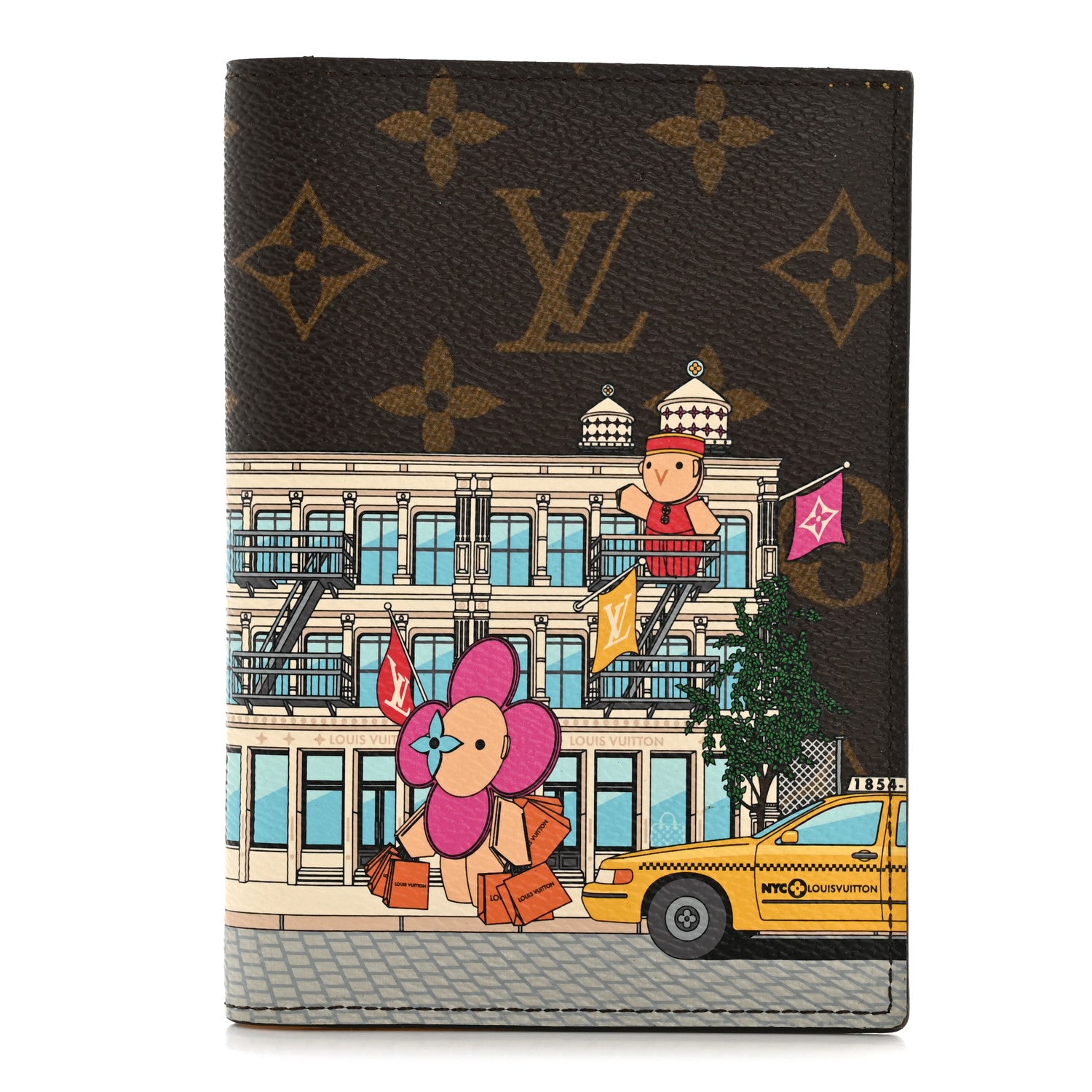 Louis Vuitton Monogram 2022 Christmas Animation New York Soho Passport Cover Yellow 1 of 8