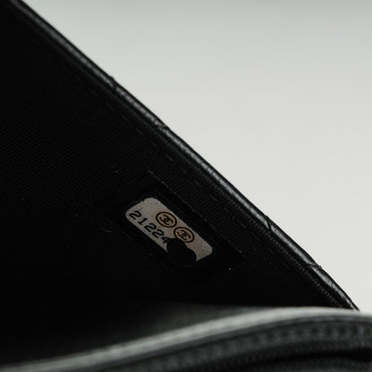 Chanel Lambskin Quilted Boy Wallet On Chain WOC Black 7 of 7