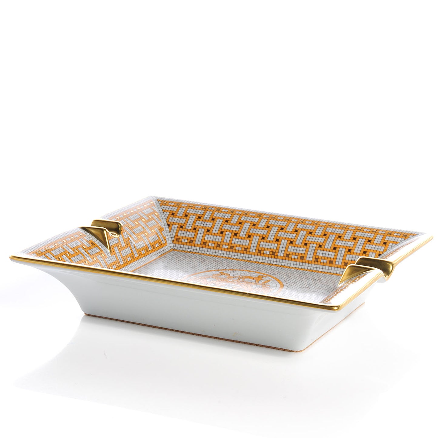 Porcelain Mosaique Au 24 Gold Ashtray