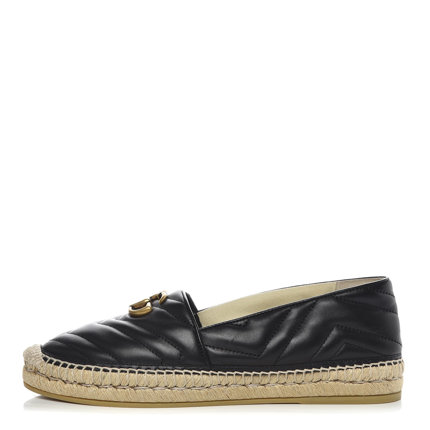 Gucci Nappa Matelasse GG Marmont Espadrilles 40 Black 1 of 15