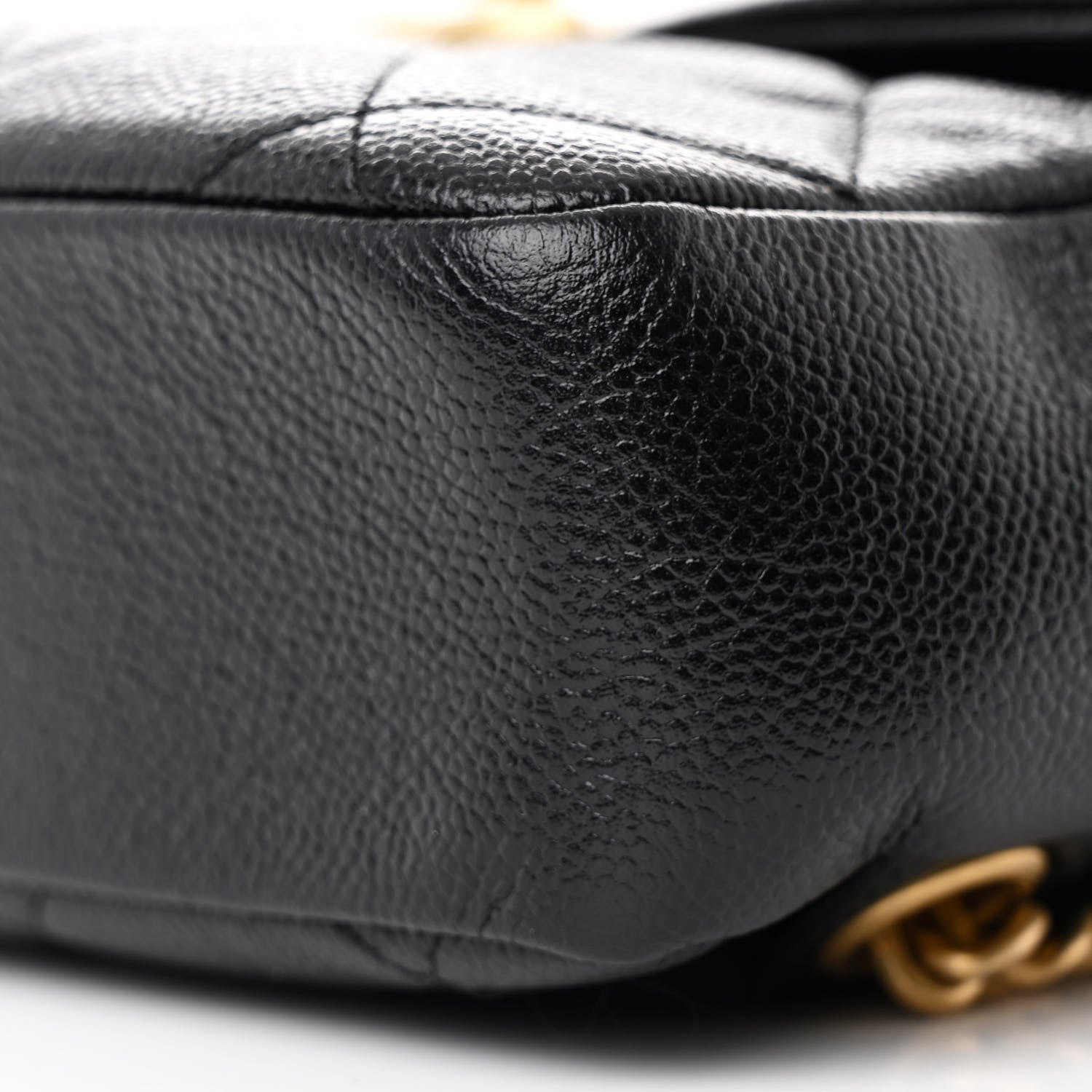 Chanel Shiny Caviar Quilted Chain Melody Backpack Black 10 of 11