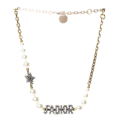 Christian Dior Pearl Tribal Choker Necklace Gold 3 of 5