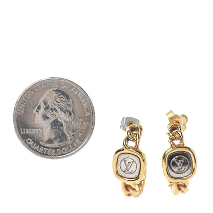 Louis Vuitton LV ID Chain Hoop Earrings 2 of 4