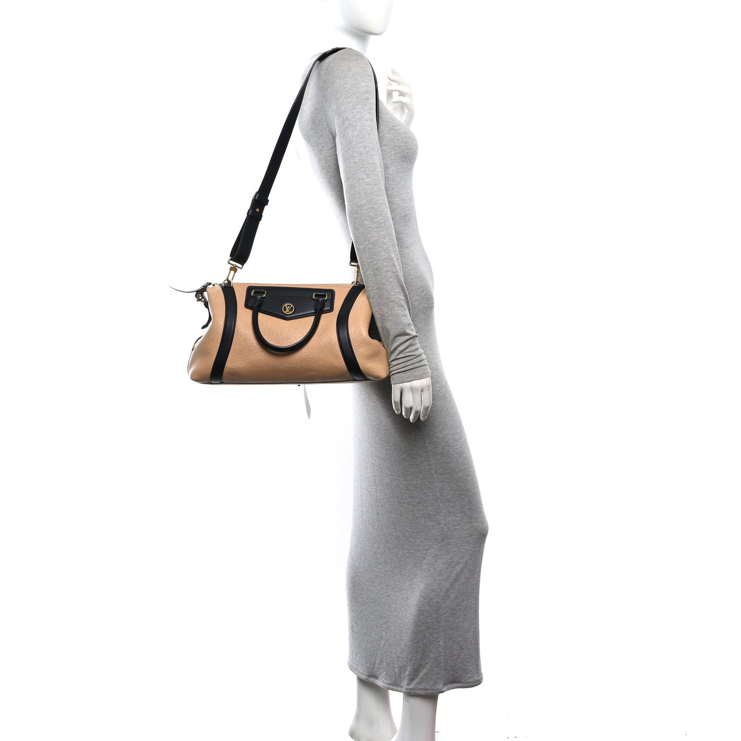 Pixel Lambskin LV Biker MM Arizona Beige