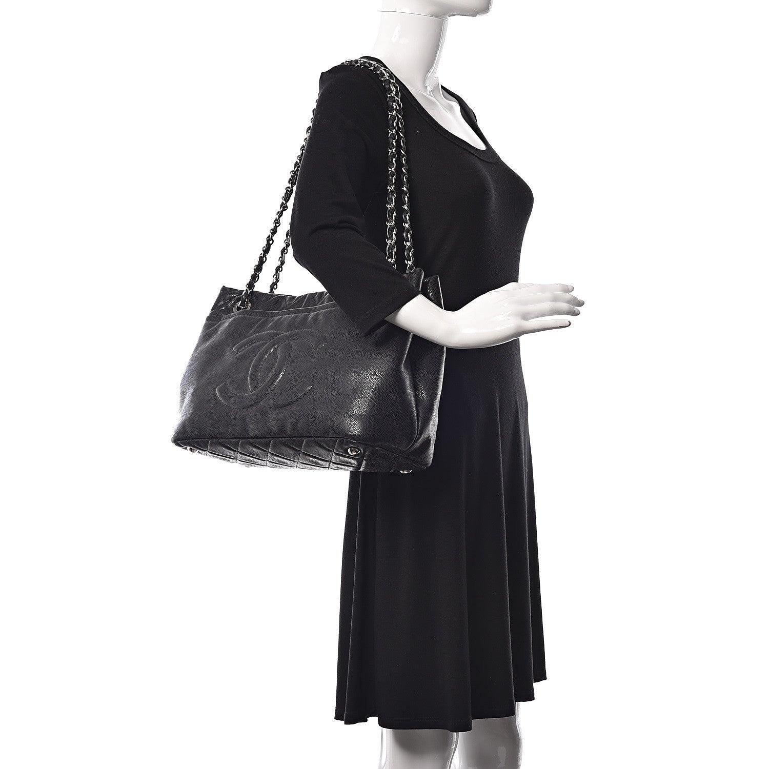 Chanel Caviar Timeless CC Soft Tote Black 2 of 12
