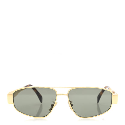 Celine Metal Triomphe 03 Sunglasses CL40281U Gold Green 2 of 9