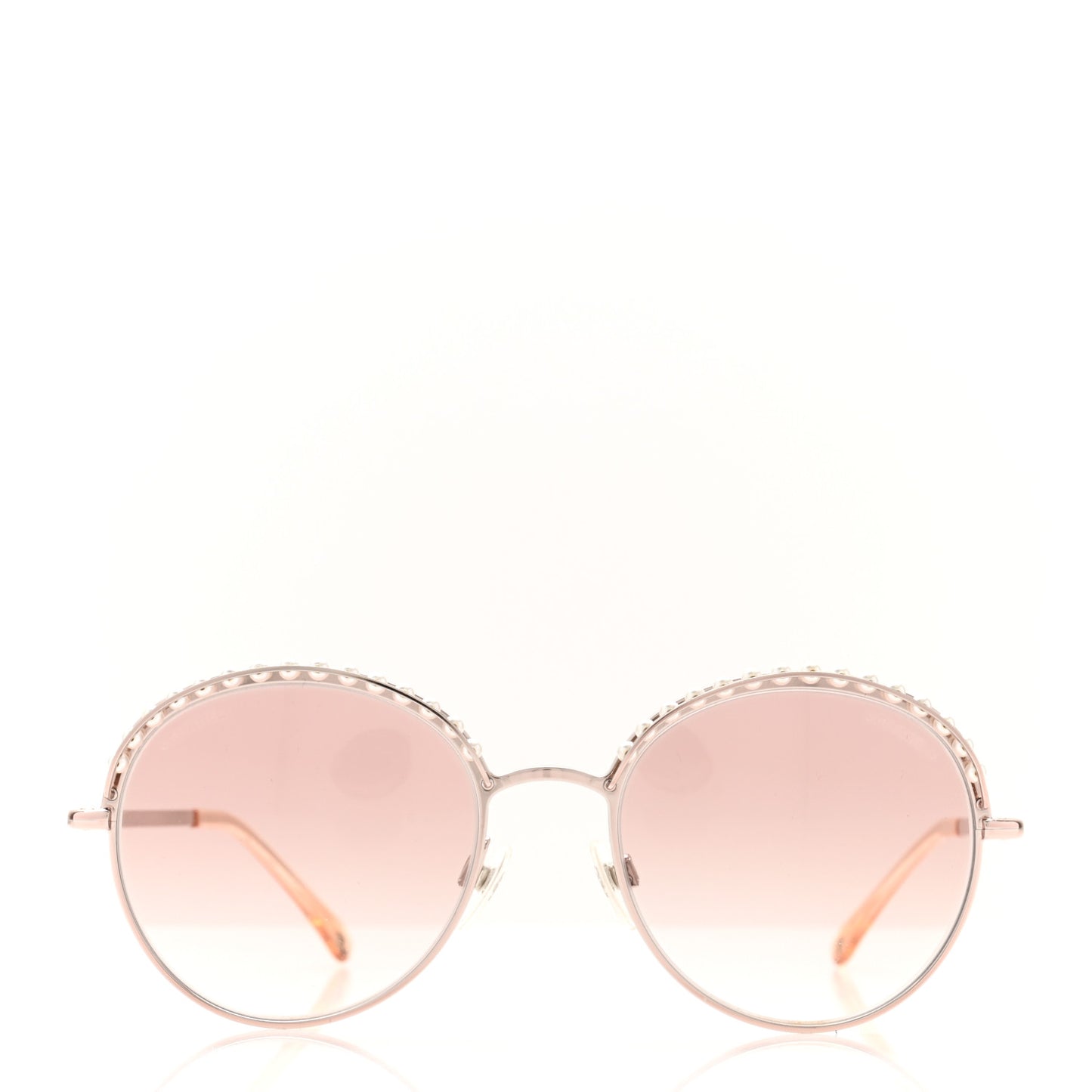 Round Pearl Sunglasses 4247-H Pink Gold