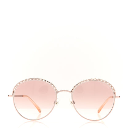 Chanel Round Pearl Sunglasses 4247-H Pink Gold 2 of 8
