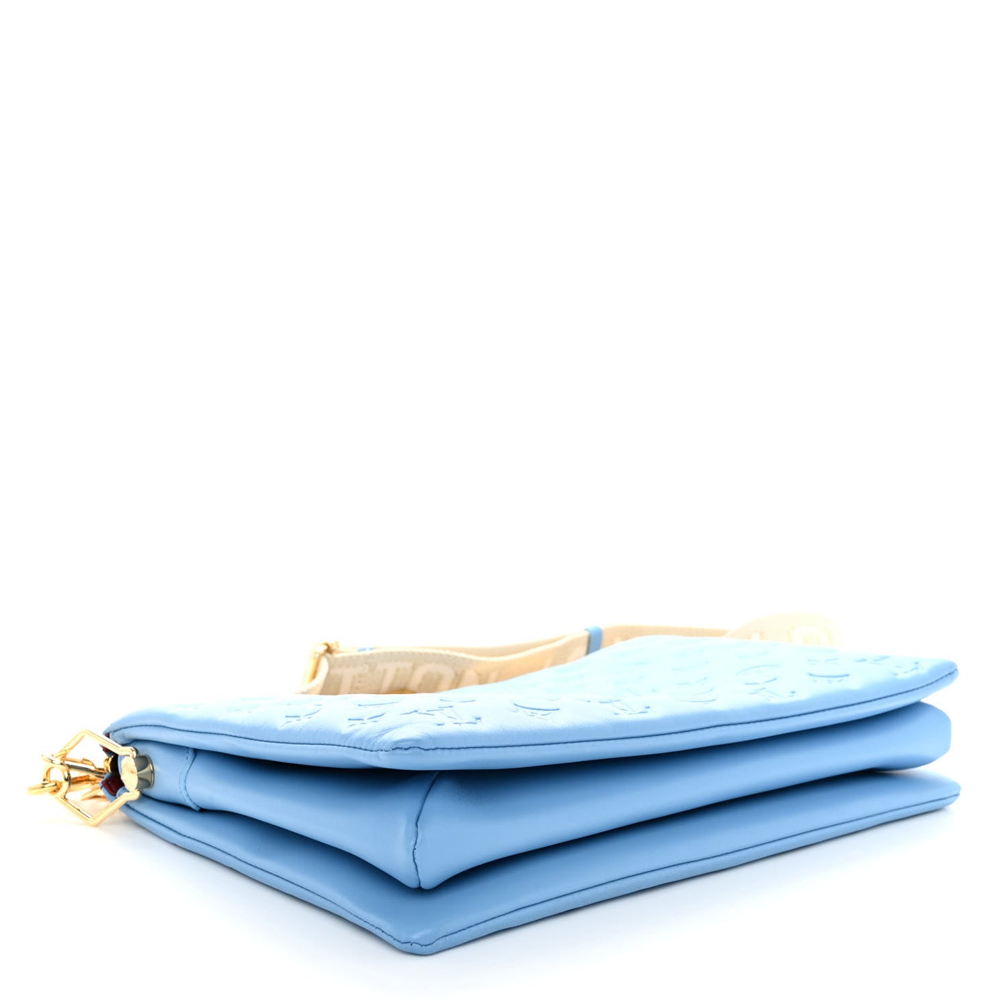 Lambskin Embossed Monogram Coussin MM Bleuet