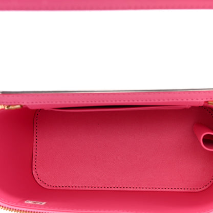 Chanel Lambskin Enamel Quilted Small Coco Hearts Vanity Case With Chain Pink 5 of 12