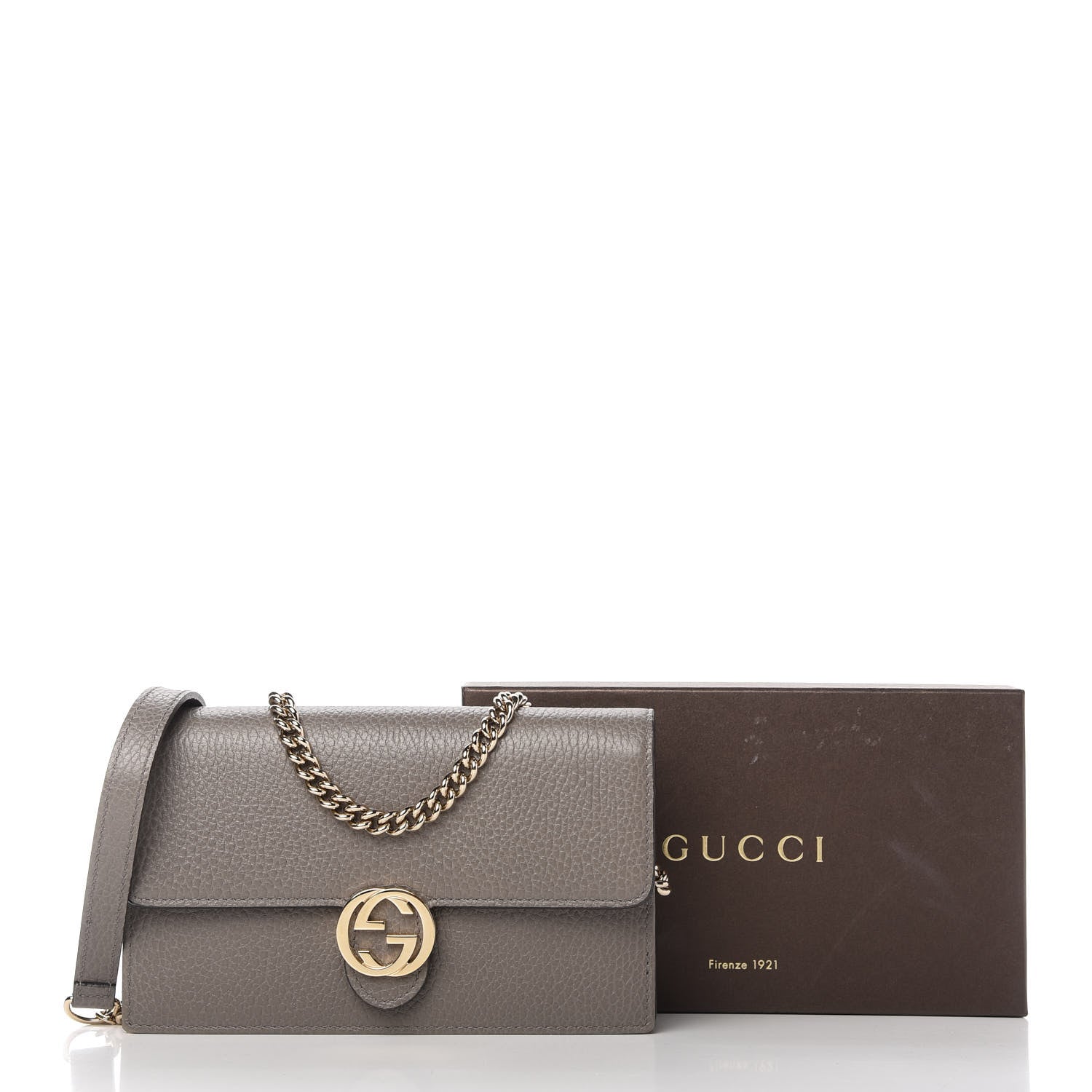 Gucci Dollar Calfskin Interlocking G Chain Wallet Loess 10 of 10