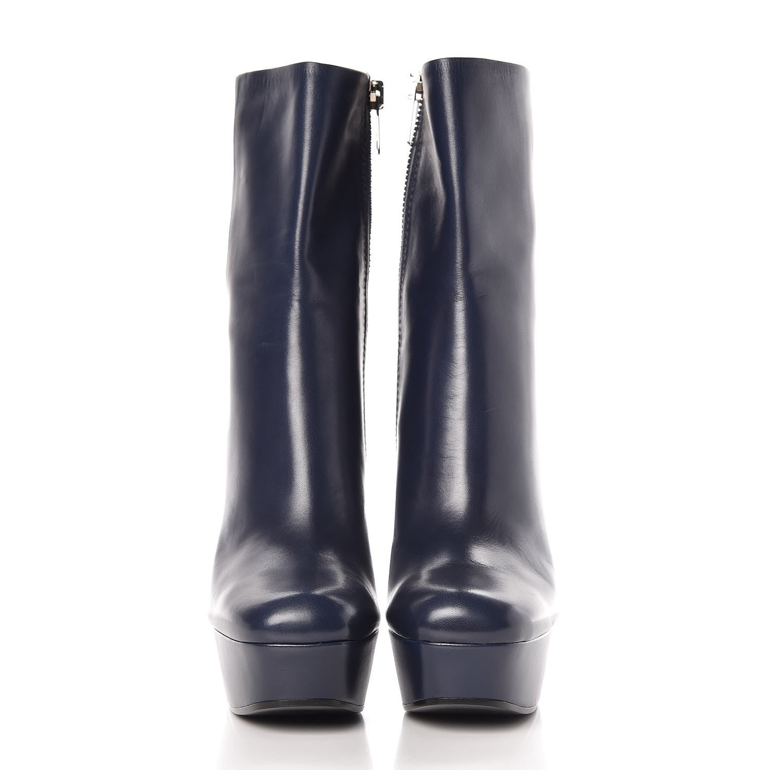 Gucci Kid Side Zip Platform Boots 40 Navy 2 of 8