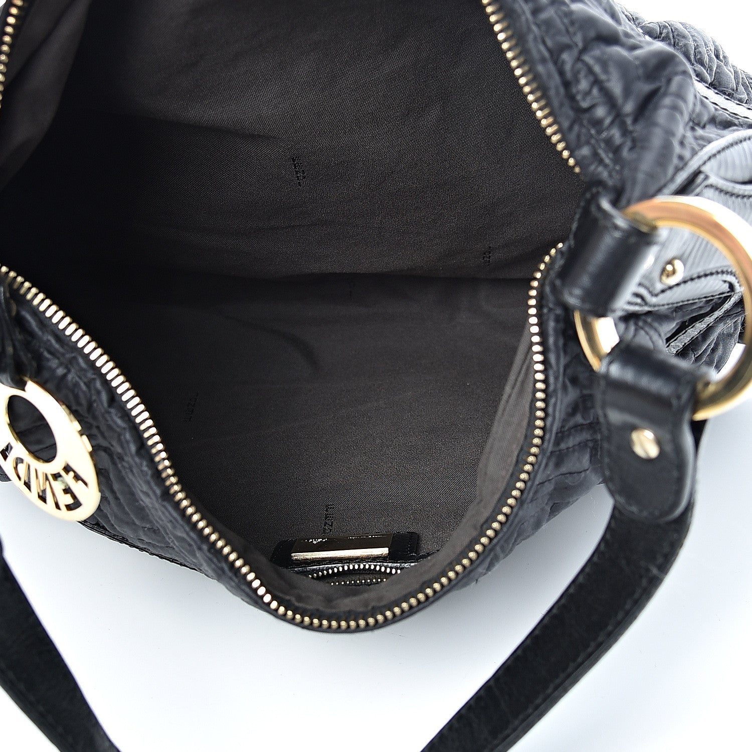 Fendi Nylon FF Embroidered Chef Hobo Black 5 of 15