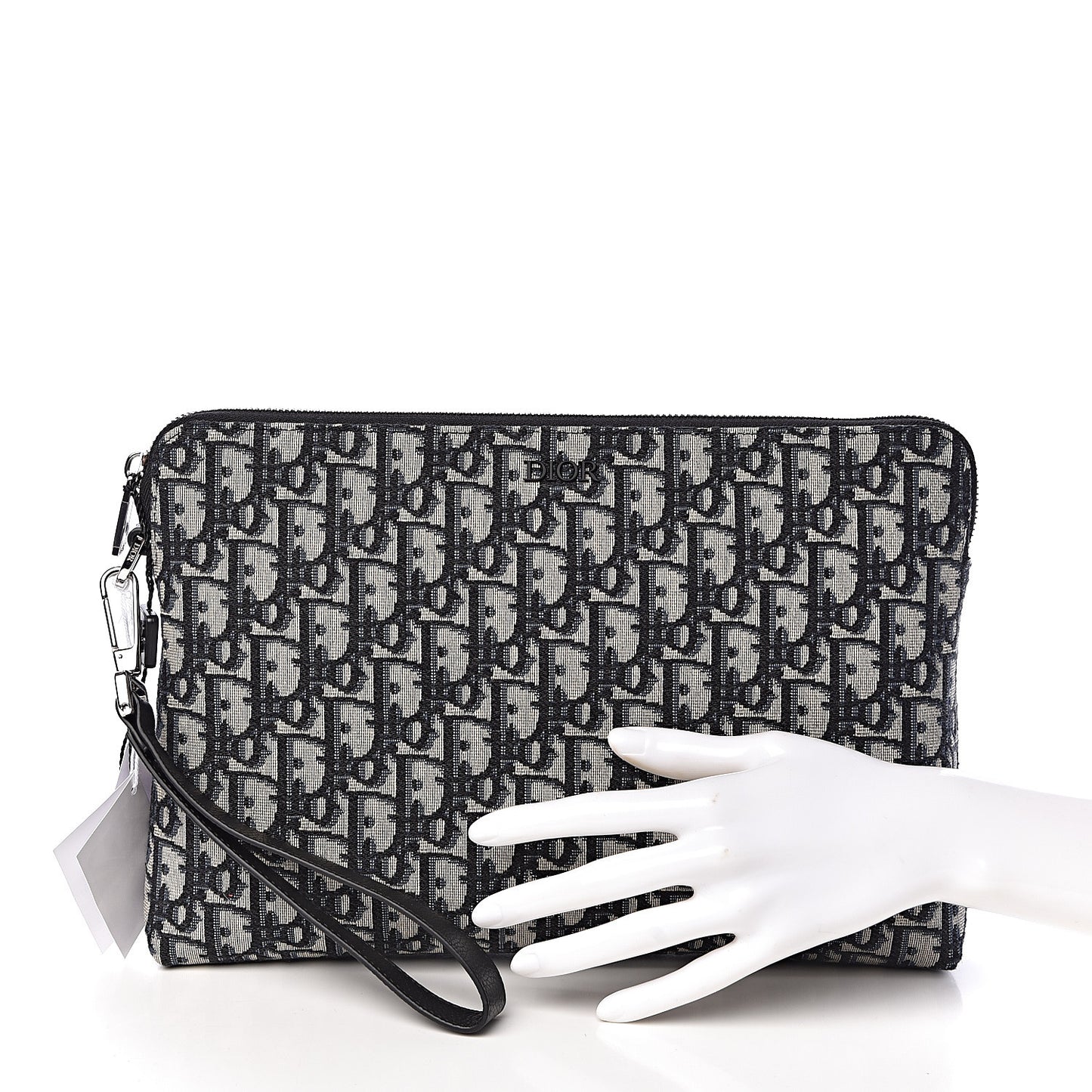 Oblique Pouch Clutch Blue