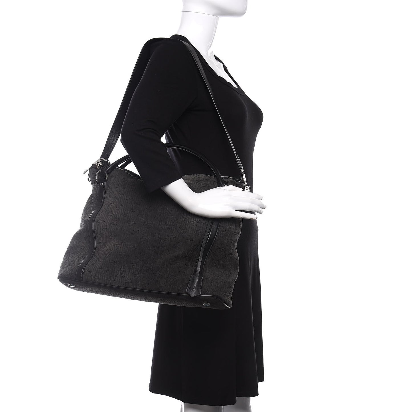 Monogram Suede Antheia IXIA MM Black