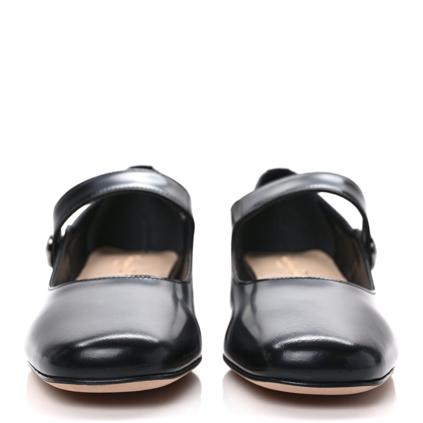 Brushed Calfskin Uniform 30mm Pumps 36 Black