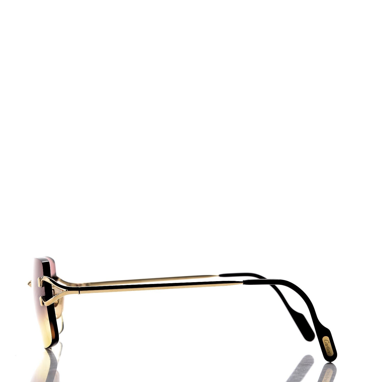 Cartier Rimless Gradient Sunglasses Gold 3 of 7