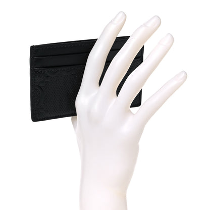 Gucci Calfskin GG Tennis Embossed Card Holder Black 2 of 8