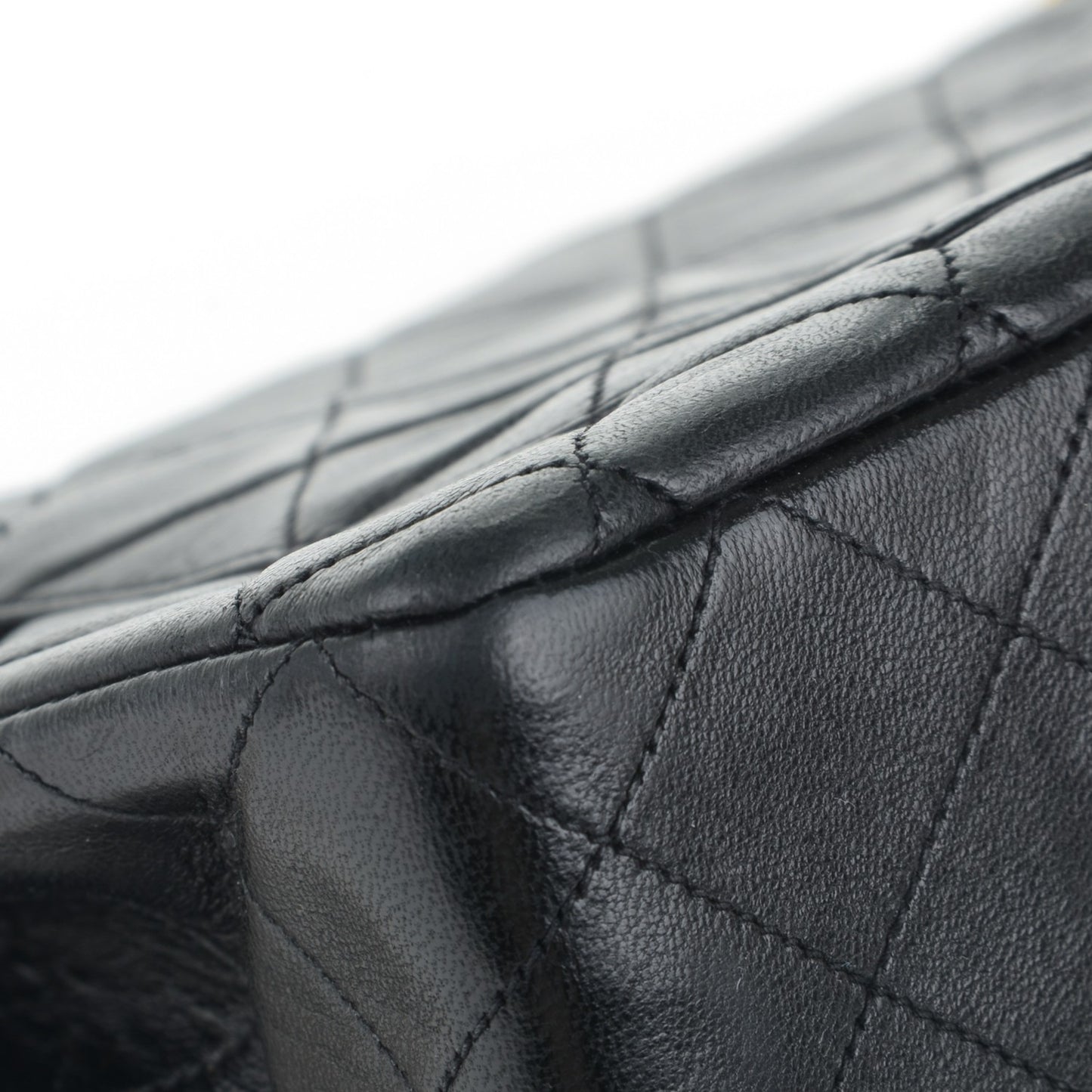 Lambskin Quilted Small Double Flap Black