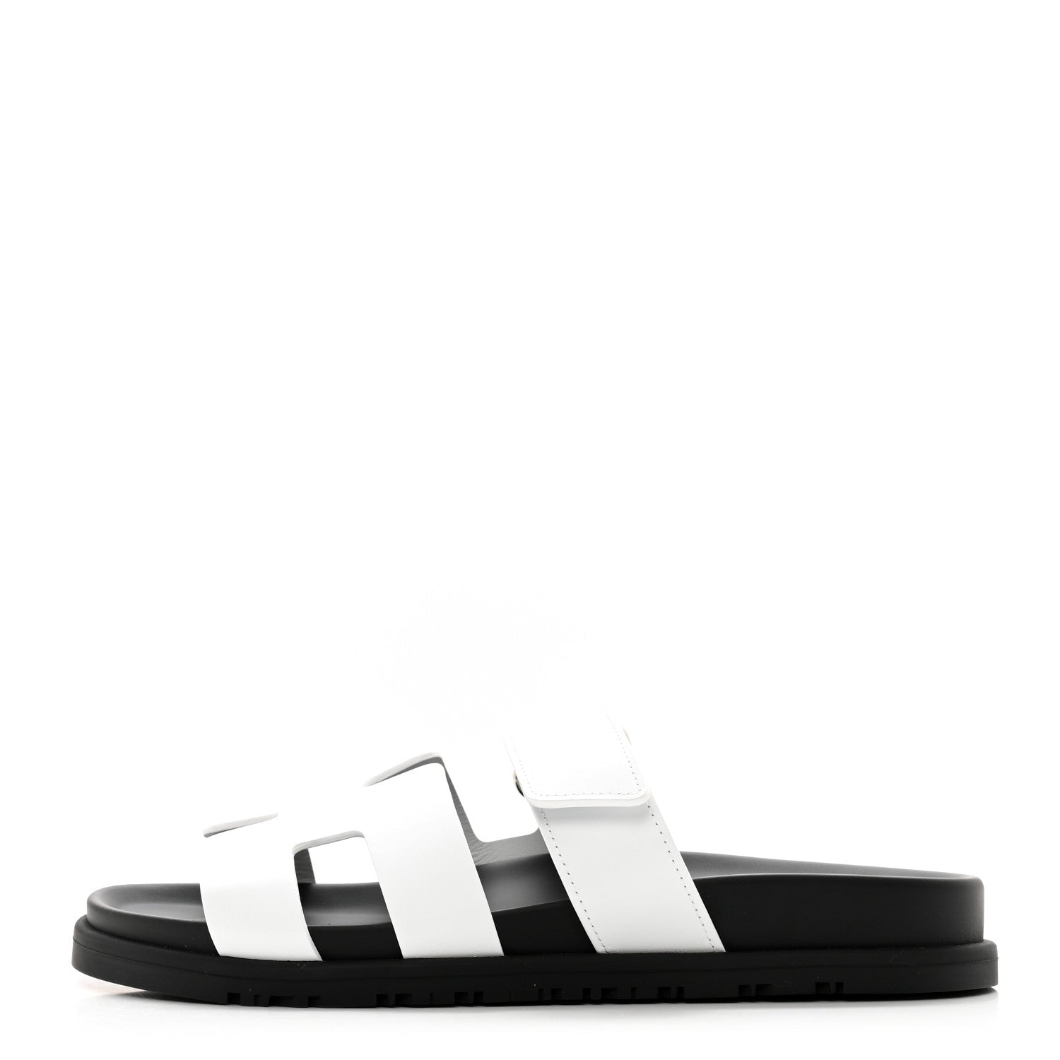 Hermes Calfskin Womens Chypre Sandals 37 White 1 of 9
